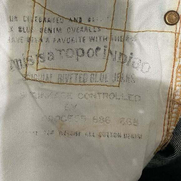 Bigstone Jeans Men 38x79 Indigo Vintage 70s Denim Straight Blue Dark Wash A9011 - Picture 7 of 11